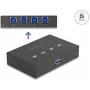 Comutador USB DeLOCK 4 PC para 1 dispositivo 5 Gbit/s preto
