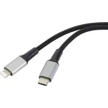 [1x ficha USB 2.0 C - 1x ficha Apple Lightning] 2,00 m preto (RF-4995188)