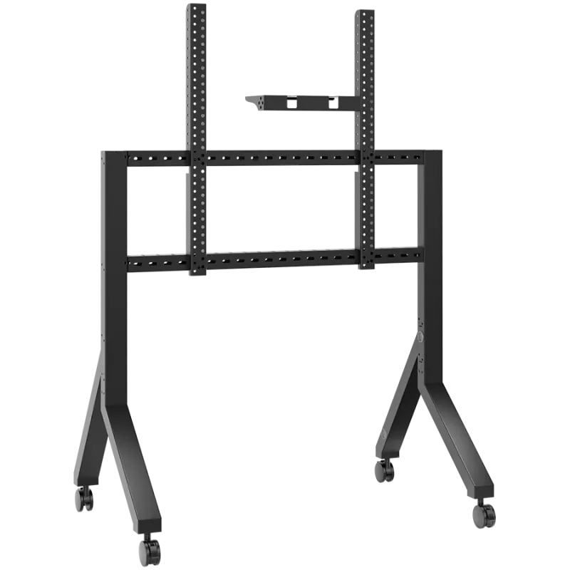 Suporte móvel para TV ONKRON TS2081-B para televisores de 70–110 polegadas, preto, suporte de chão em aço com rodas, capacidade de 125 kg, VESA 200x200–1000x800