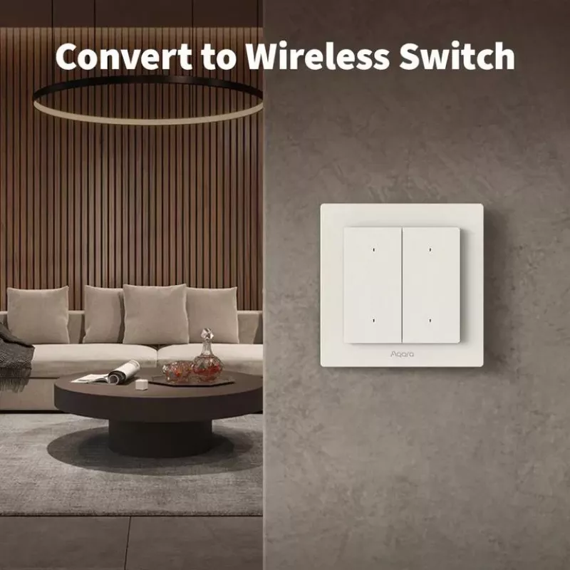 Interruptor de luz AQARA H2 EU (4 botões, 2 canais) (WS-K08D) – interruptor de parede Zigbee e Thread com 2 relés
