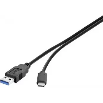 Cabo USB Renkforce RF-3241264 0,15 m USB 3.2 Gen 1 (3.1 Gen 1) USB A USB C preto (RF-3241264)