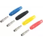 Conjunto de fichas banana ShiverPeaks BS56215-SET — conjunto de fichas banana, multicolor (azul, amarelo, preto, vermelho)