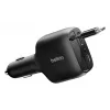 Belkin 75W 2-Port w Retractable USB-C Cbl Car - Cabo (CCC001HQBK)