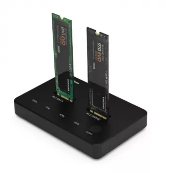 Docking station 2x SSD M.2 NVME+SATA até 10Gbps