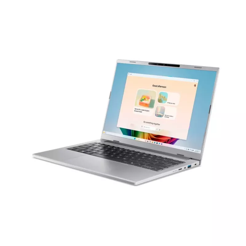 Portátil Acer Aspire 14 AI A14-53M-75DW — 14 polegadas WUXGA, Intel Core Ultra 7 258V, 32 GB LPDDR5x, 1 TB SSD, Intel Arc 140V, Windows 11 Home, Prateado