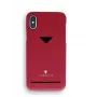 Capa traseira com compartimento para cartões VixFox para Samsung S9 — capa protetora vermelho rubi com compartimento para cartões