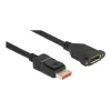 Cabo de extensão DisplayPort com montagem em painel DeLOCK 87095 8K 60 Hz 1 m