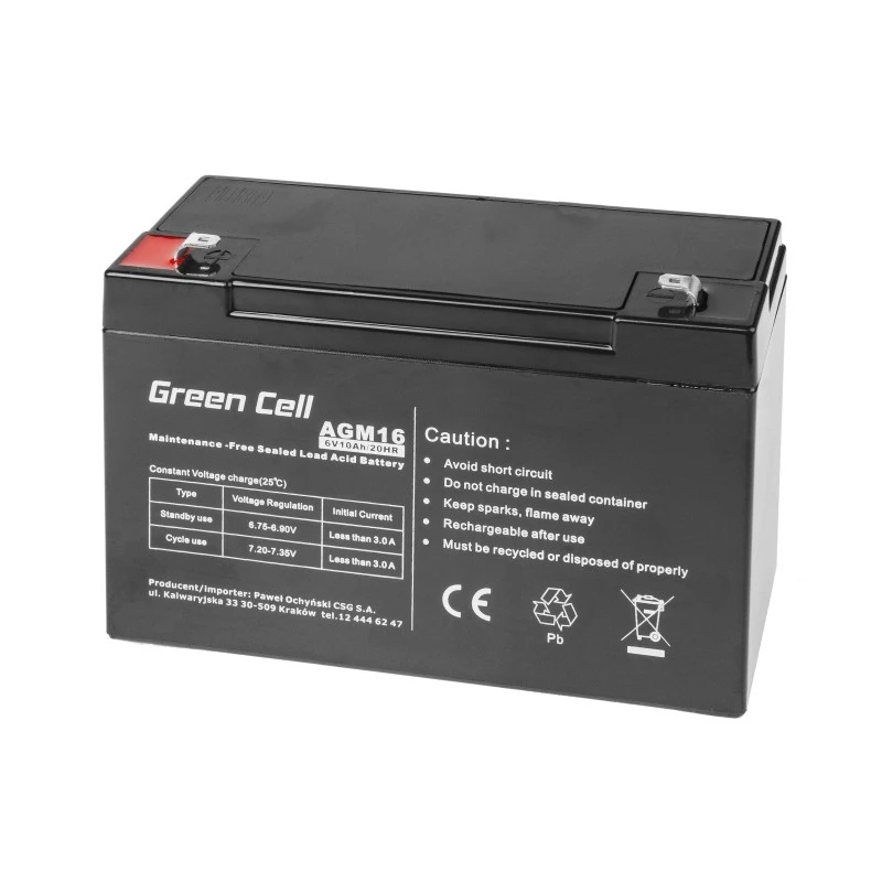 Bateria UPS chumbo-ácido selada Green Cell AGM16