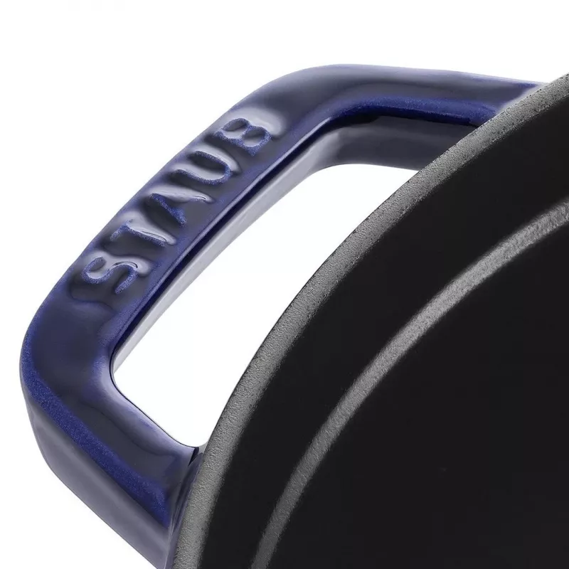 Cocotte redonda de ferro fundido Staub 24 cm Azul-escuro