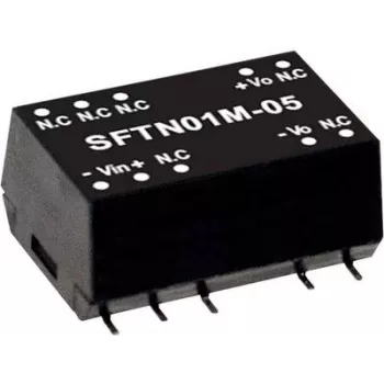 Fonte de alimentação MEAN WELL SFTN01N-05 1W 5V entrada 21,6–26,4V