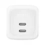 Carregador rápido AC de interior Belkin WCH020KQWH — 2× USB‑C, branco, proteção integrada
