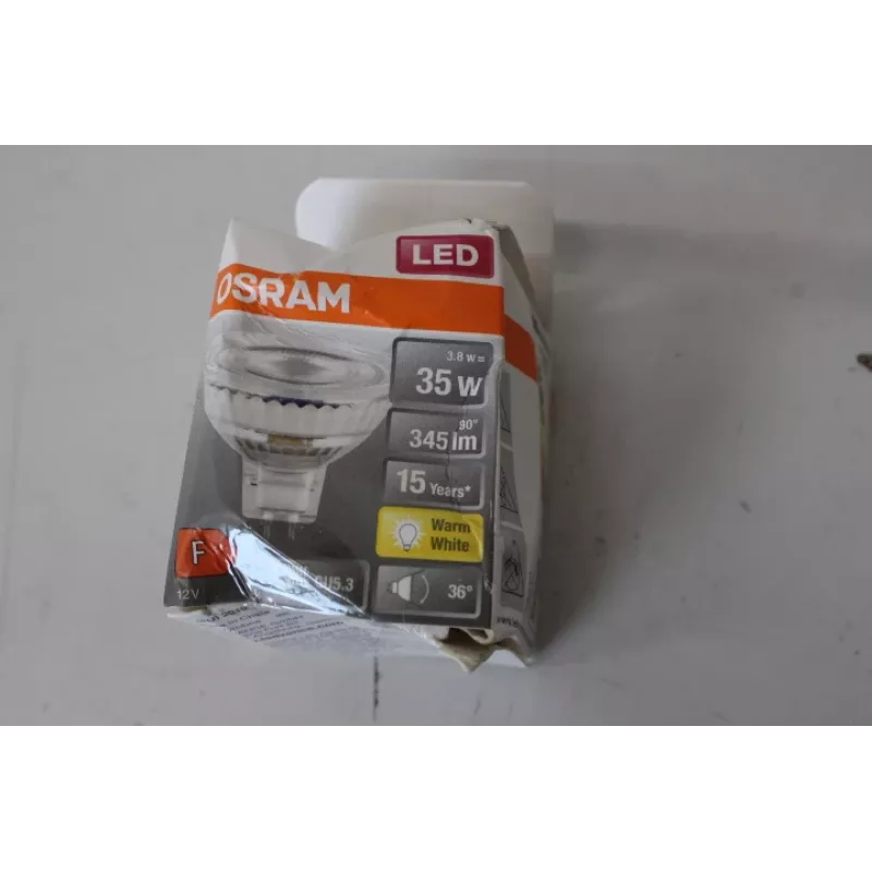 Lâmpada refletora LED LEDvance Parathom MR16 3,8W branco quente (equivalente a halogéneo de aprox. 35–40W)