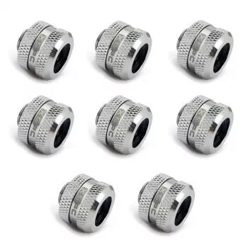 Conector XSPC G1/4 para tubo rígido de 14mm, cromado - 8 unidades