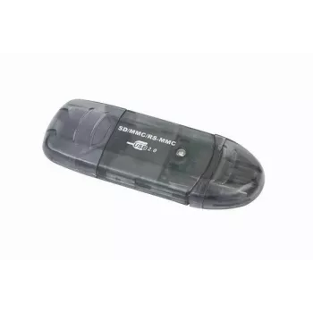 Leitor de cartões USB 2.0 Gembird FD2-SD-1 — MMC/SD/SDHC/SDXC, 73×30×10 mm, 13 g, preto