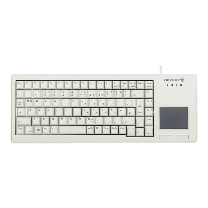 Teclado CHERRY XS Touchpad universal USB QWERTY US inglês cinzento