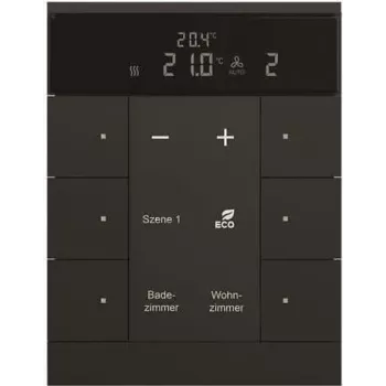 Dispositivo HLK Busch-Jaeger 6 vias, BE, preto, mate SBR/U6.0.11-885 (2CKA006330A0040)