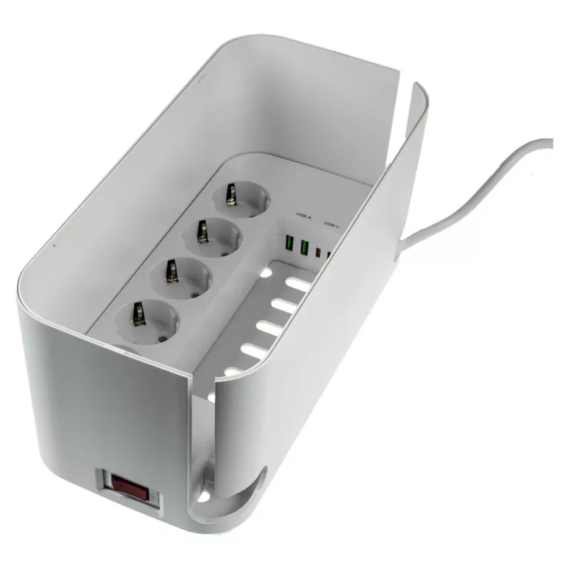 Extensão elétrica RealPower PowerBox 522 1,5 m 5 tomadas AC Interior Branco