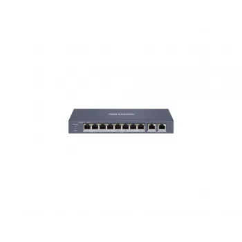 Hikvision DS-3E1310HP-EI switch Fast Ethernet Smart PoE de 8 portas