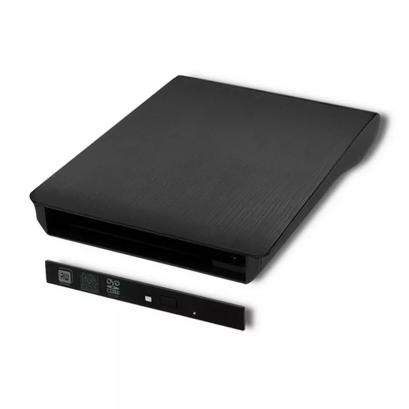 Caixa externa para unidade ótica CD/DVD SATA, USB 3.0, 9,5 mm