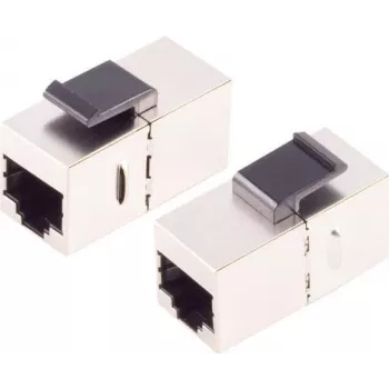 Módulo Keystone ShiverPeaks S/CONN 08-10010 plano prateado RJ-45 24 unid.