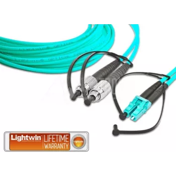 Lightwin LDP-50 FC-LC 5,0 OM3 cabo de fibra ótica 5 m LSOH 2x FC 2x LC turquesa (LDP-50 FC-LC 5,0 OM3)