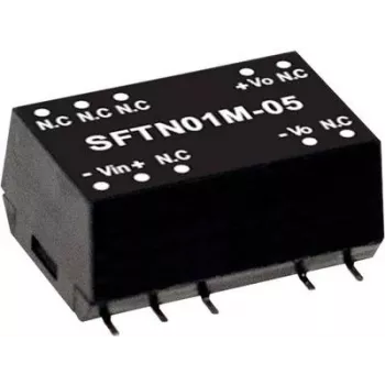 Fonte de alimentação MEAN WELL SFTN01M-05 1 W 5 V entrada 10,8-13,2 V