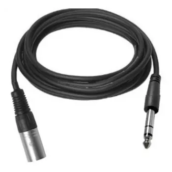 Cabo de áudio Vivolink PROAUDXLRJACKS0.5 0,5 m XLR 6,35 mm preto