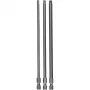 Ponta de aparafusar extra dura para aço inoxidável, madeira macia 3 unidades Torx T20, T25, T30 sextavado interior