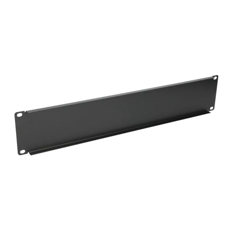 Painel cego para rack Extralink Front Blank Panel 2U 19 polegadas preto, caixa em aço