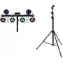 Conjunto de barra laser LED EUROLITE KLS Next com suporte de aço STV-60-WOT, preto