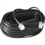 Cabo de ligação modular Wentronic Goobay, preto, 10 m - ficha RJ11/RJ14 (6P4C) macho para ficha RJ11/RJ14 (6P4C) macho (50319)