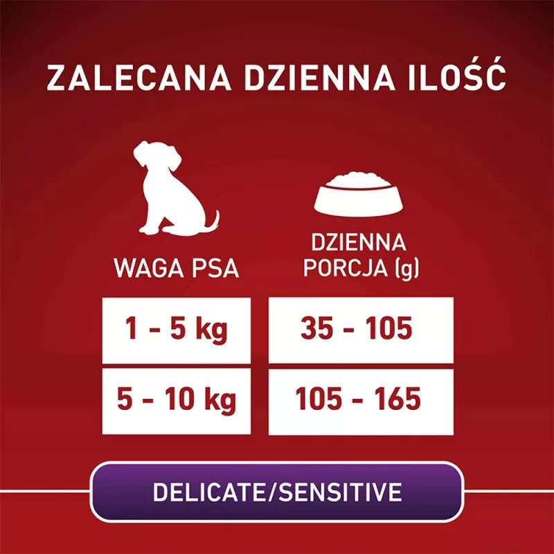 Purina One Mini/Small Sensitive ração seca para cães com salmão e arroz, 800 g