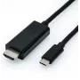 Cabo adaptador de vídeo USB Type-C HDMI preto ROLINE 11.04.5840 1 m
