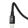 Baseus Rapid Cabo USB 3-em-1 1,5 m USB A USB C/Micro USB A/Lightning Preto