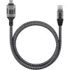 Techly ICOC U3C-RJ45-010 cabo adaptador USB-C para Gigabit Ethernet, 1 m, preto/prateado