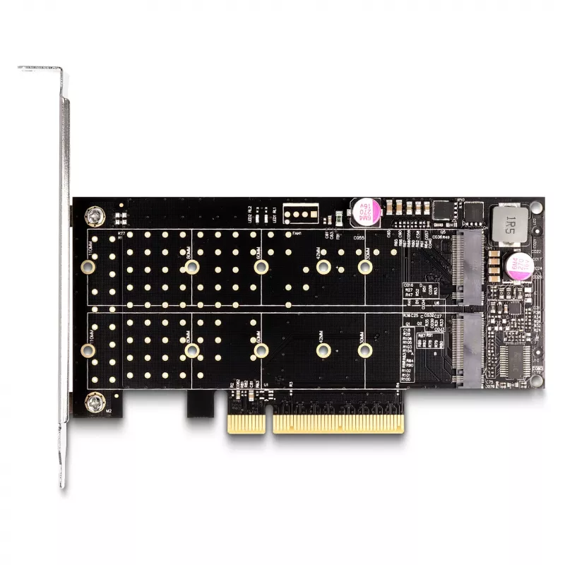 Placa DeLOCK PCI Express x8 para 2 x NVMe M.2 Key M Bifurcation internos Low Profile