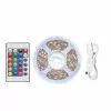 Tira LED Vention PAAWJ RGB 5 m USB 5V com comando IR, montagem com fita adesiva dupla face