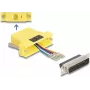 Conjunto de montagem DeLOCK D-Sub 25 pinos macho para RJ12 fêmea amarelo