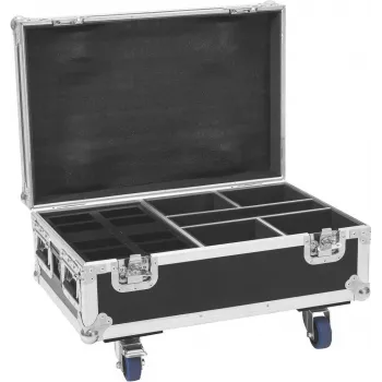 Flightcase Roadinger 31005163 para 4x AKKU IP UP-4 Plus HCL Spot WDMX com função de carregamento