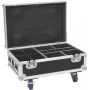 Flightcase Roadinger 31005163 para 4x AKKU IP UP-4 Plus HCL Spot WDMX com função de carregamento