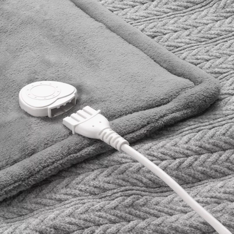 Cobertor elétrico Medisana HB 680, 120 W, peluche cinzento