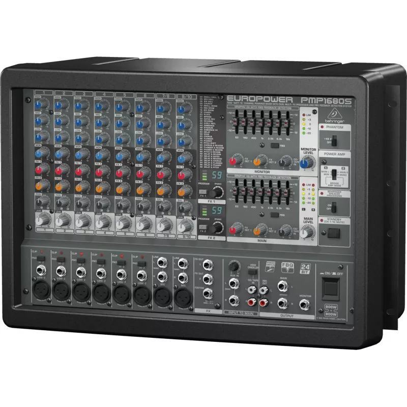 Behringer PMP1680S misturador de áudio 10 canais 10 - 200000 Hz preto