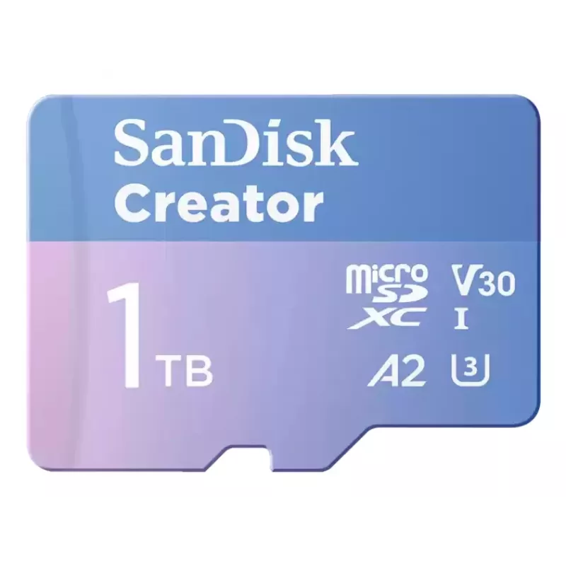 SanDisk Creator cartão de memória MicroSD 1TB com velocidades de transferência elevadas até 190 MB/s