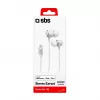 SBS TEINEARLIGHTW - Auscultadores - In-Ear - Chamadas e música - Branco - Botão - Buttons