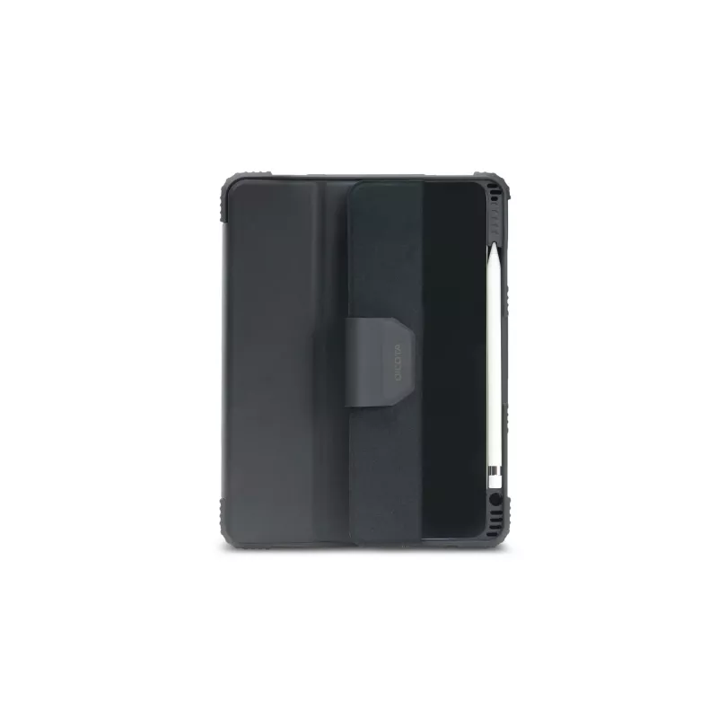 DICOTA Folio Case - capa flip para tablet - policarbonato, poliuretano termoplástico (TPU), polietileno reciclado - preto - 10.9 - para Apple 10.