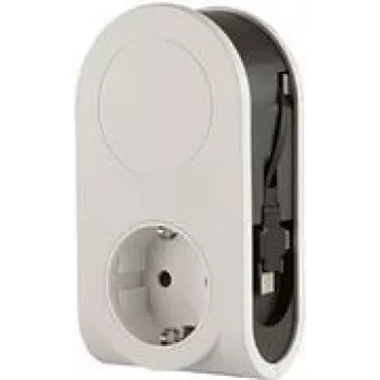 Adaptador de ficha de alimentação REV 0020840103 preto branco