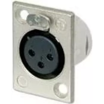 Neutrik NTR-NC3FP1 - -30 - 80 °C - preto - prateado - UL 94 HB - IEC 61076-2-103 - IP 40 - IEC 68-2-20 (NC3FP-1)