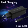 Carregador de portátil GaN QOLTEC 52419 65 W USB-C PD 5 V/20 V 3 A/3,25 A, 220–240 V, cabo 1,8 m, preto