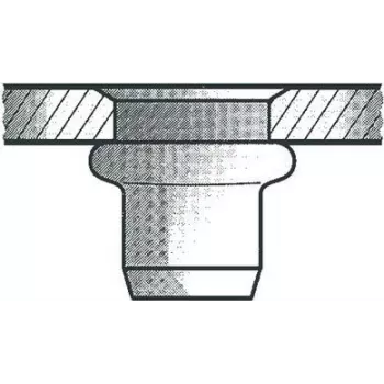 Porca rebite GESIPA Al M5 x 7 x 13,5, alcance de fixação 2,5–5,0 mm, pack de 500