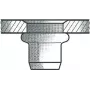 Porca rebite GESIPA Al M5 x 7 x 13,5, alcance de fixação 2,5–5,0 mm, pack de 500